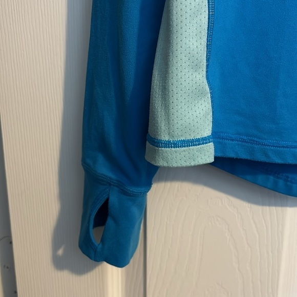 Lucy women’s blue long sleeve quarter zip activewear shirt size medium - Picture 4 of 7